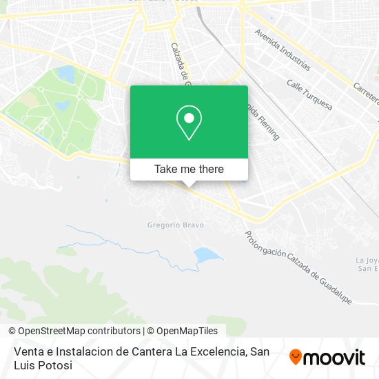 Mapa de Venta e Instalacion de Cantera La Excelencia