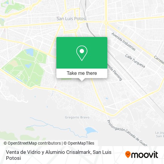 Mapa de Venta de Vidrio y Aluminio Crisalmark