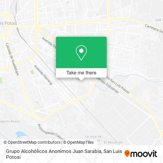 Mapa de Grupo Alcohólicos Anonimos Juan Sarabia