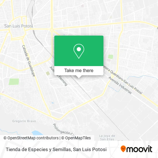 Mapa de Tienda de Especies y Semillas