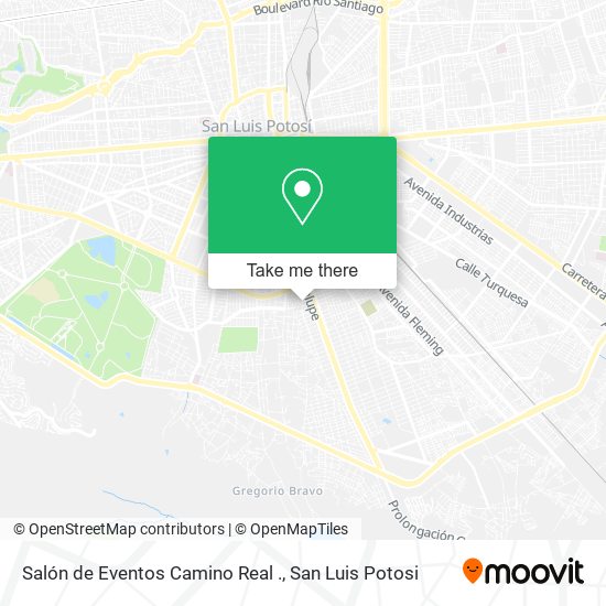 Mapa de Salón de Eventos Camino Real .