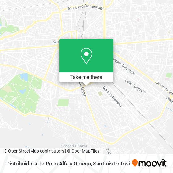 Distribuidora de Pollo Alfa y Omega map