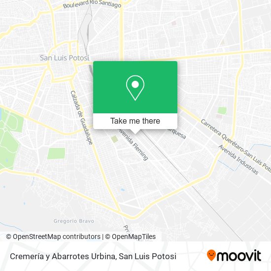 Mapa de Cremería y Abarrotes Urbina