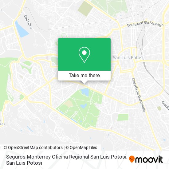 Seguros Monterrey Oficina Regional San Luis Potosi map
