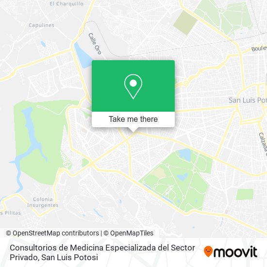 Consultorios de Medicina Especializada del Sector Privado map