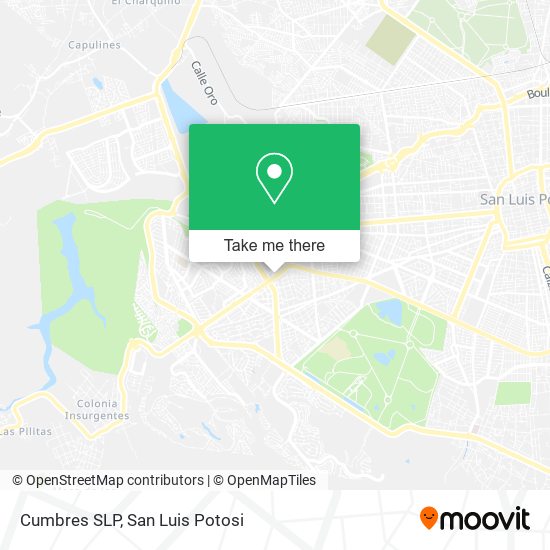 Cumbres SLP map