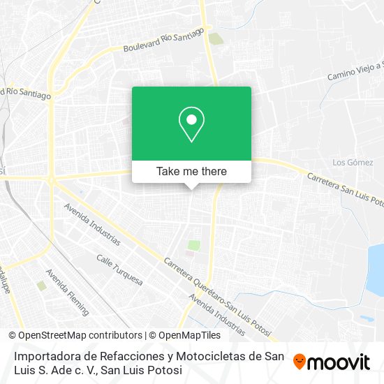 Importadora de Refacciones y Motocicletas de San Luis S. Ade c. V. map