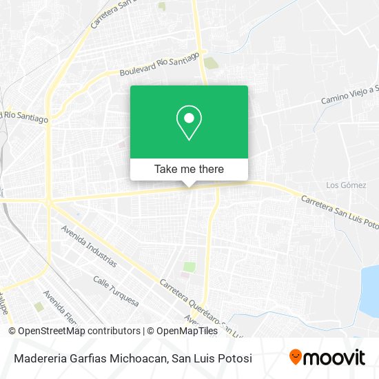 Mapa de Madereria Garfias Michoacan