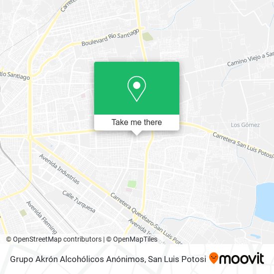 Mapa de Grupo Akrón Alcohólicos Anónimos