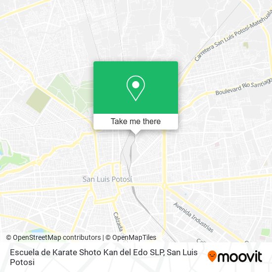 Mapa de Escuela de Karate Shoto Kan del Edo SLP