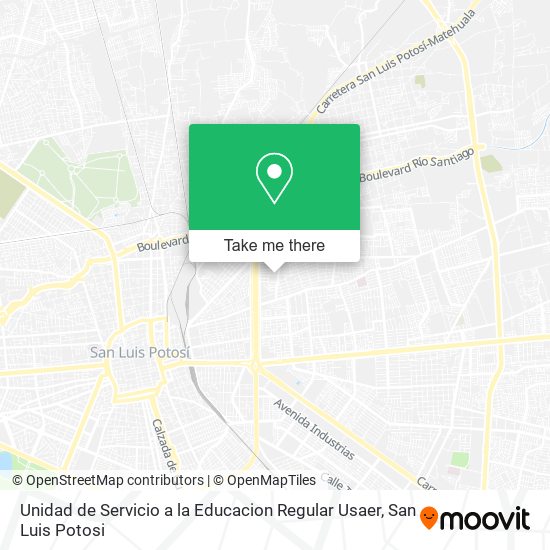 Unidad de Servicio a la Educacion Regular Usaer map