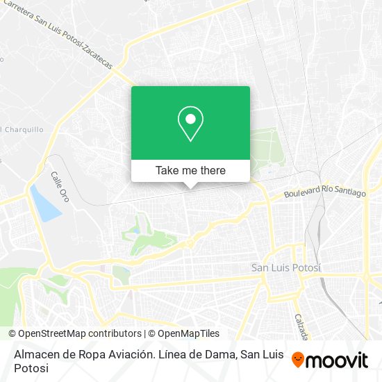 Mapa de Almacen de Ropa Aviación. Línea de Dama