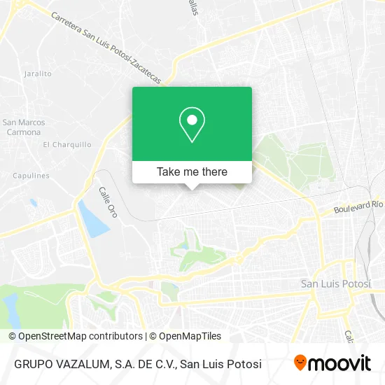 GRUPO VAZALUM, S.A. DE C.V. map