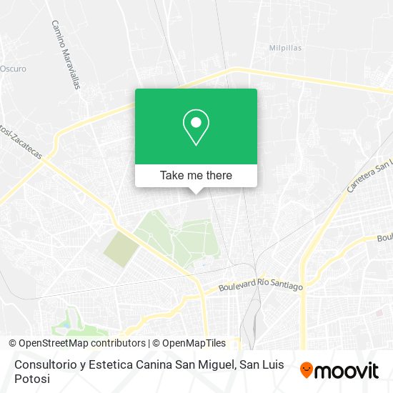 Mapa de Consultorio y Estetica Canina San Miguel