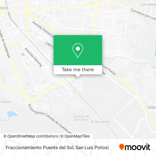 Mapa de Fraccionamiento Puente del Sol