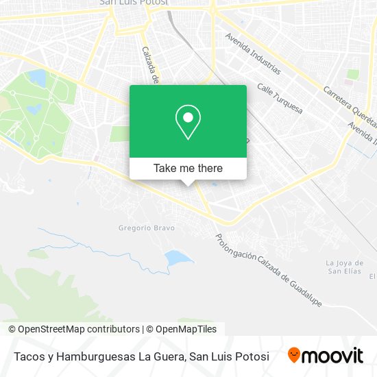 Mapa de Tacos y Hamburguesas La Guera