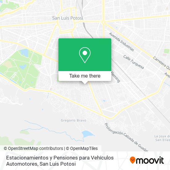 Mapa de Estacionamientos y Pensiones para Vehículos Automotores