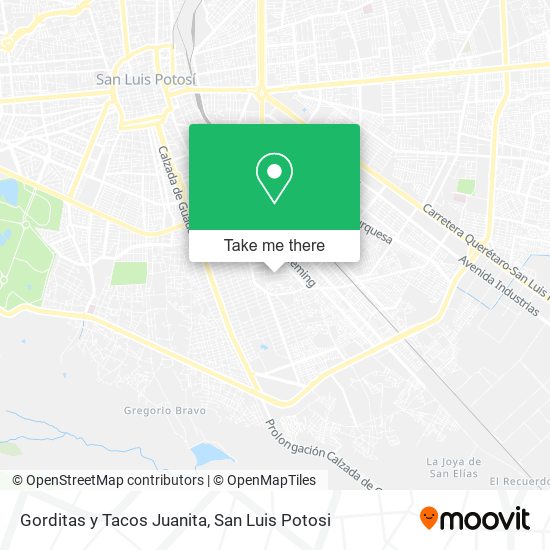 Gorditas y Tacos Juanita map
