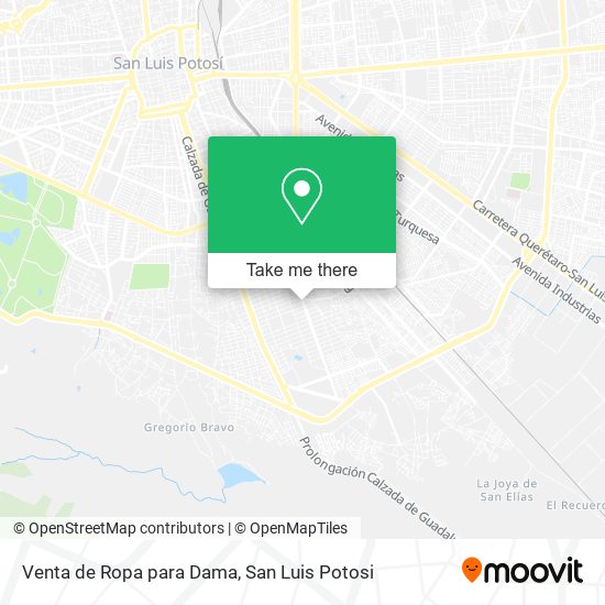 Venta de Ropa para Dama map