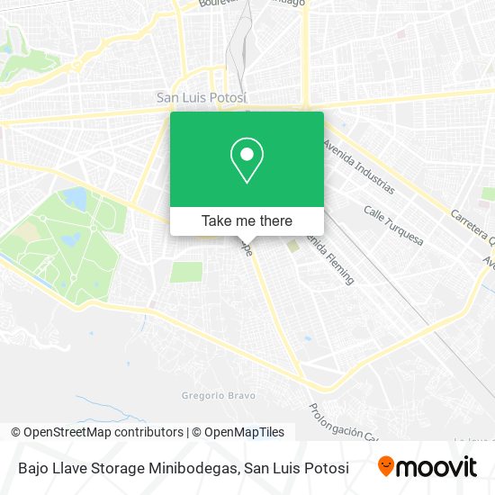 Mapa de Bajo Llave Storage Minibodegas