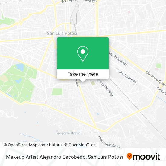 Mapa de Makeup Artist Alejandro Escobedo