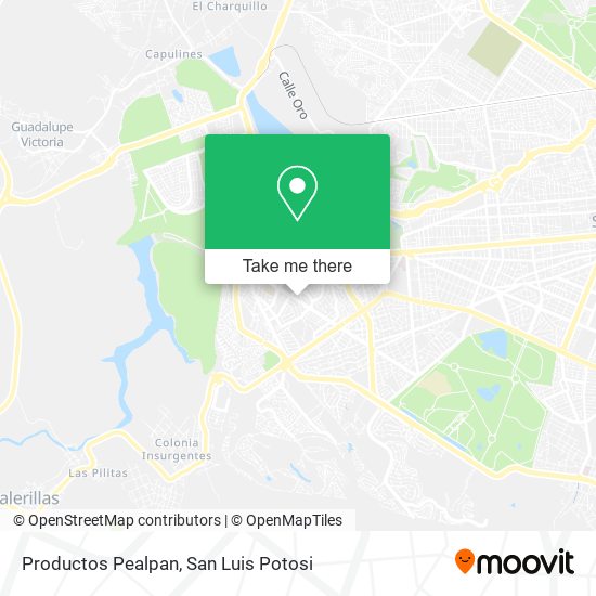 Productos Pealpan map