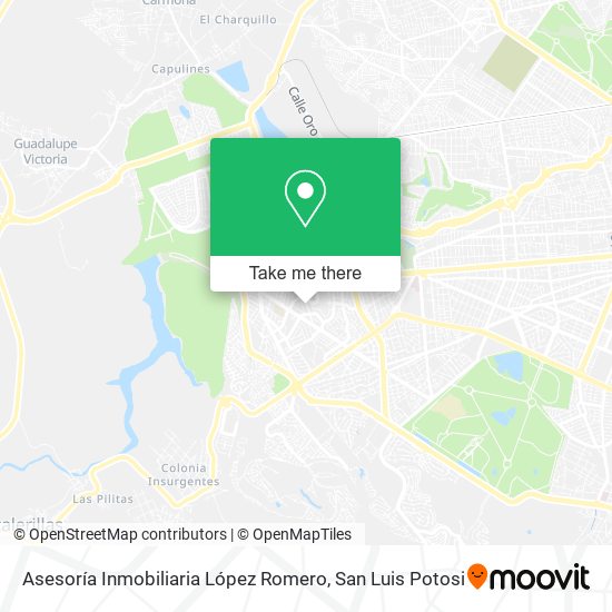 Mapa de Asesoría Inmobiliaria López Romero