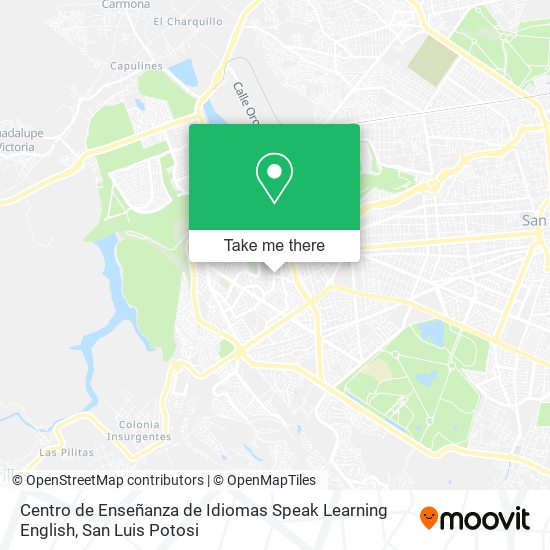 Centro de Enseñanza de Idiomas Speak Learning English map