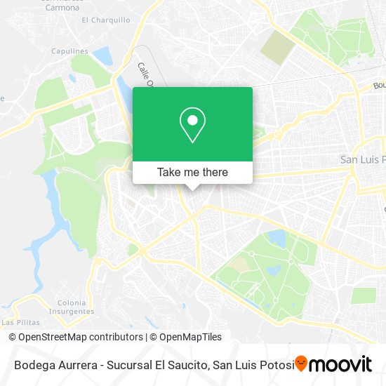 Mapa de Bodega Aurrera - Sucursal El Saucito