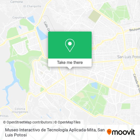 Mapa de Museo Interactivo de Tecnología Aplicada-Mita