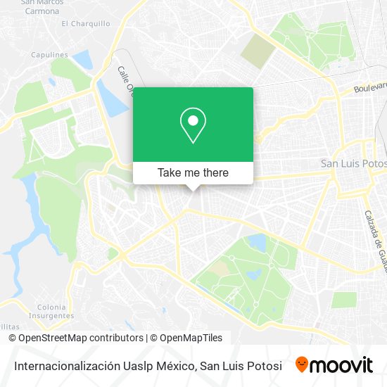 Internacionalización Uaslp México map