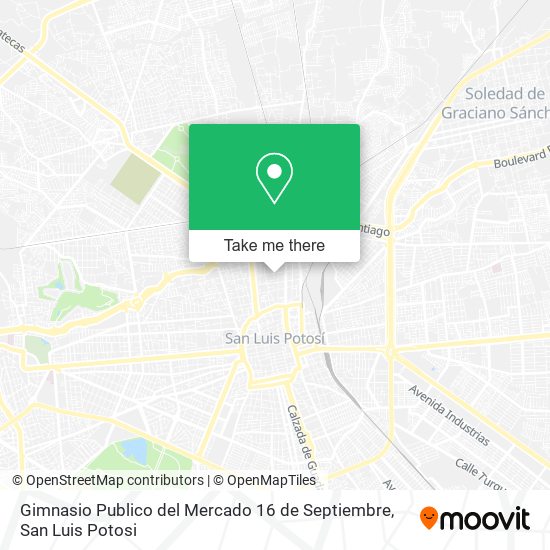 Mapa de Gimnasio Publico del Mercado 16 de Septiembre