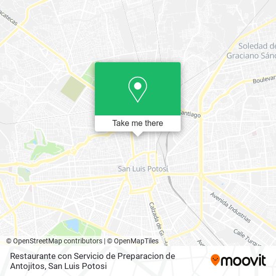 Mapa de Restaurante con Servicio de Preparacion de Antojitos