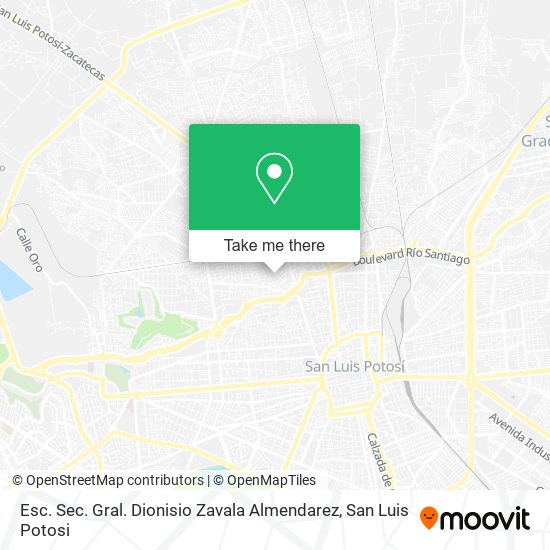 Esc. Sec. Gral. Dionisio Zavala Almendarez map