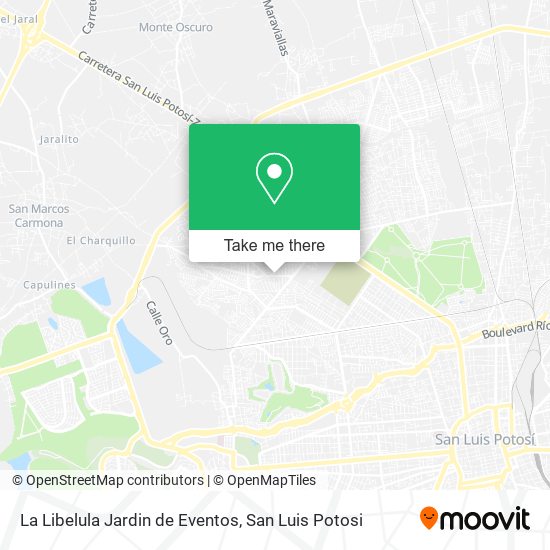 Mapa de La Libelula Jardin de Eventos