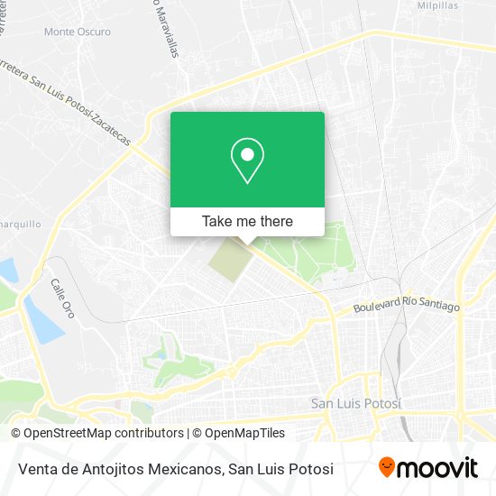 Mapa de Venta de Antojitos Mexicanos