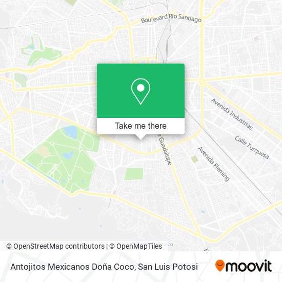 Mapa de Antojitos Mexicanos Doña Coco