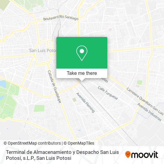 Mapa de Terminal de Almacenamiento y Despacho San Luis Potosí, s.L.P.