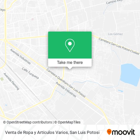 Mapa de Venta de Ropa y Artículos Varios