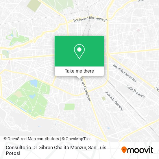 Mapa de Consultorio Dr Gibrán Chalita Manzur