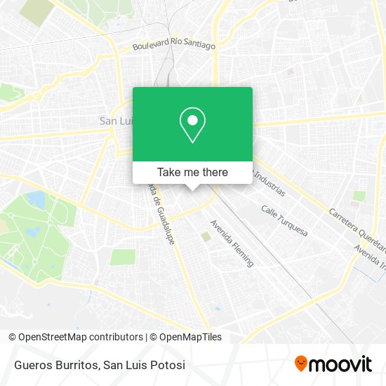 Gueros Burritos map