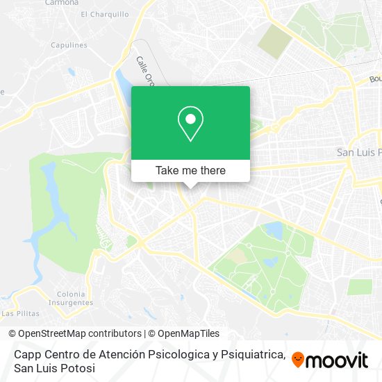 Mapa de Capp Centro de Atención Psicologica y Psiquiatrica