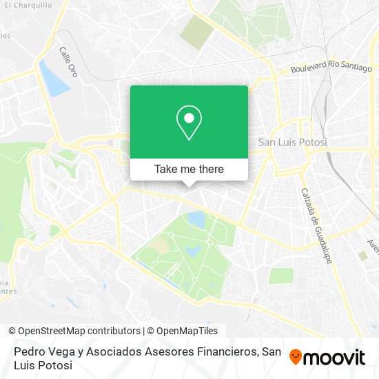 Mapa de Pedro Vega y Asociados Asesores Financieros