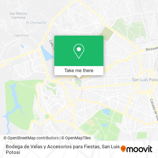 Bodega de Velas y Accesorios para Fiestas map