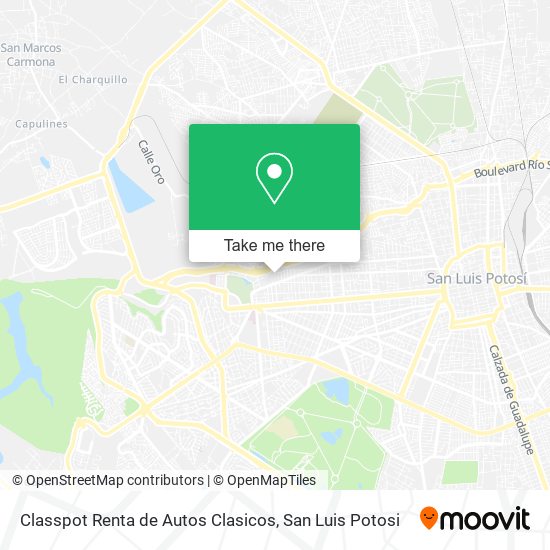 Mapa de Classpot Renta de Autos Clasicos