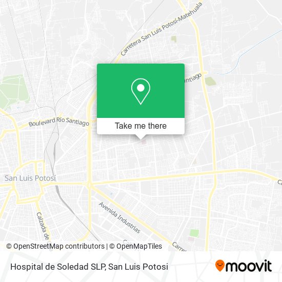 Hospital de Soledad SLP map