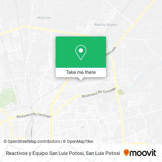 Reactivos y Equipo San Luis Potosi map