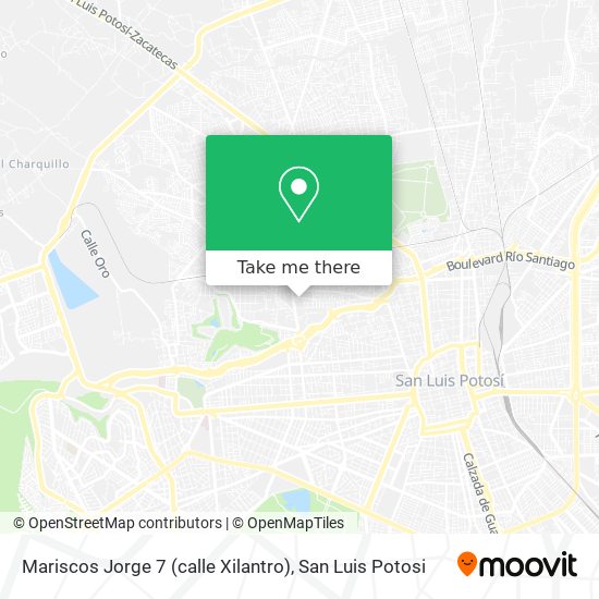 How to get to Mariscos Jorge 7 (calle Xilantro) in San Luis Potosí by Bus?