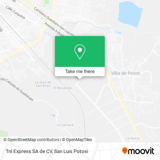 Tnl Express SA de CV map