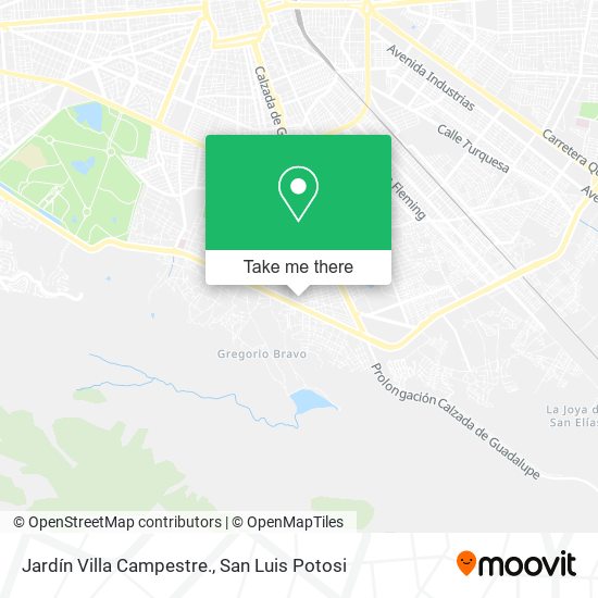 Mapa de Jardín Villa Campestre.